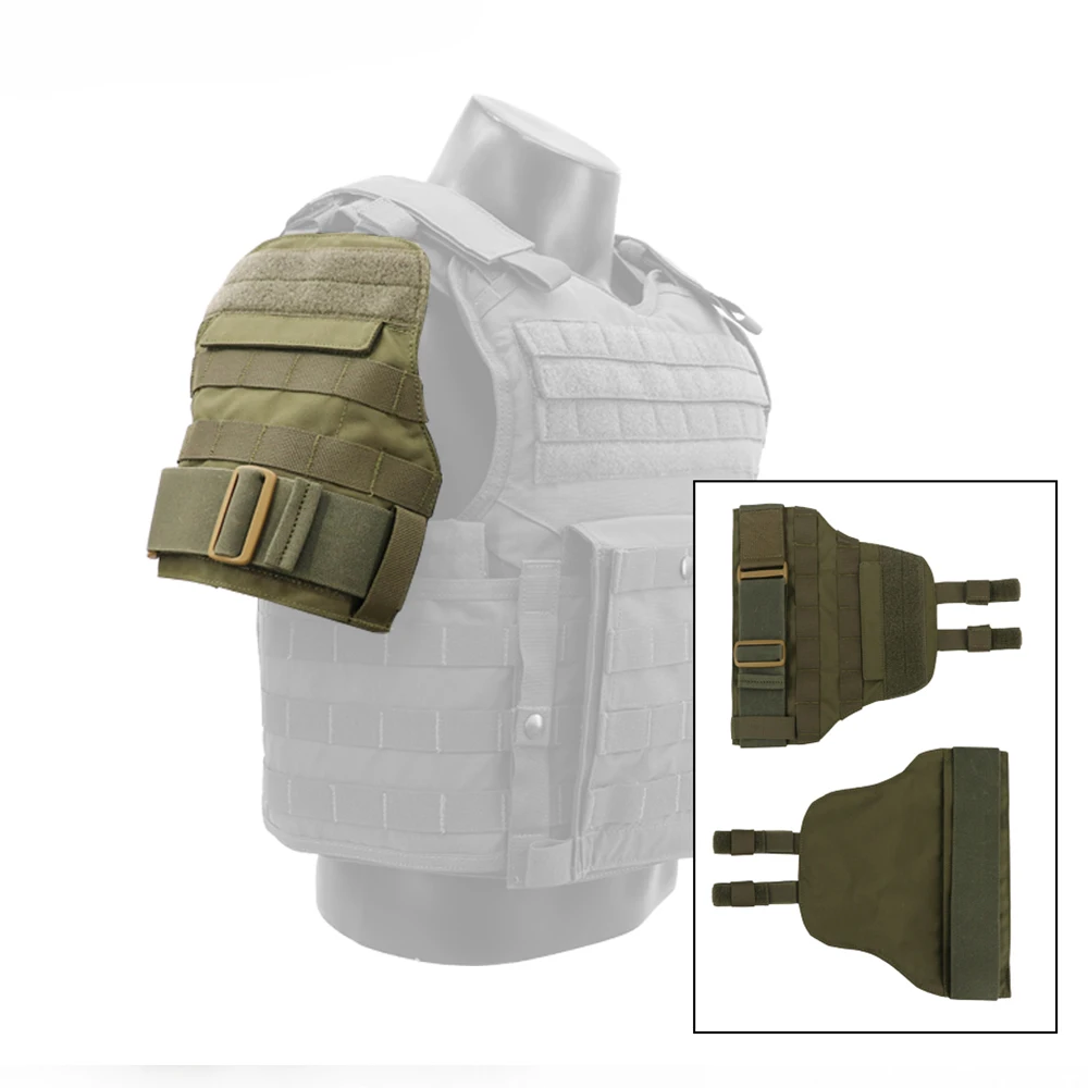 1 Pair Tactical Vest Shoulder Pads Removable Multi-Functional Armor Insert Extension Kit MOLLE Plate Carrier Gear for UTOC Vest