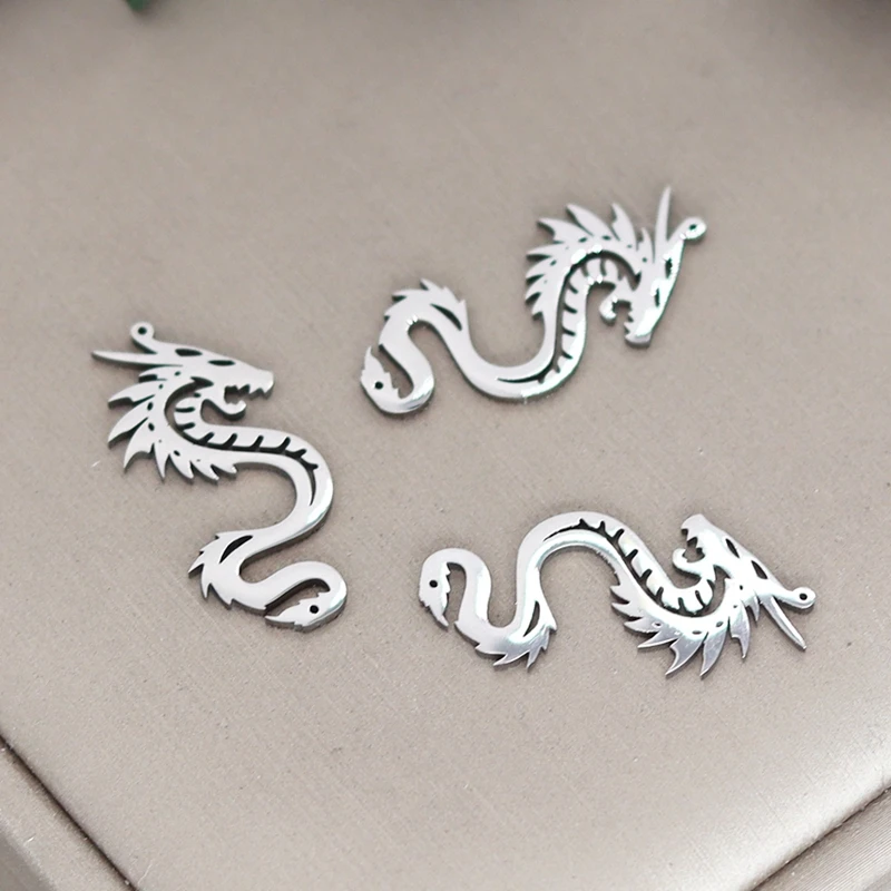 3pcs Flying Dragon Charm For Bracelet Necklace Keychain Pendant DIY Jewelry Accessories Making