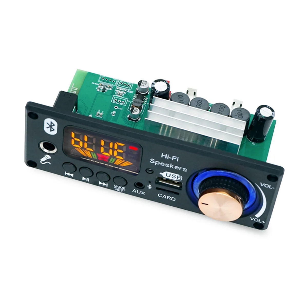 Bluetooth Audio Decoder Amplifier Board 2x80W 160W Amplifier Audio Player 12V DIY MP3 Player Car FM Radio Module TF USB-Elect