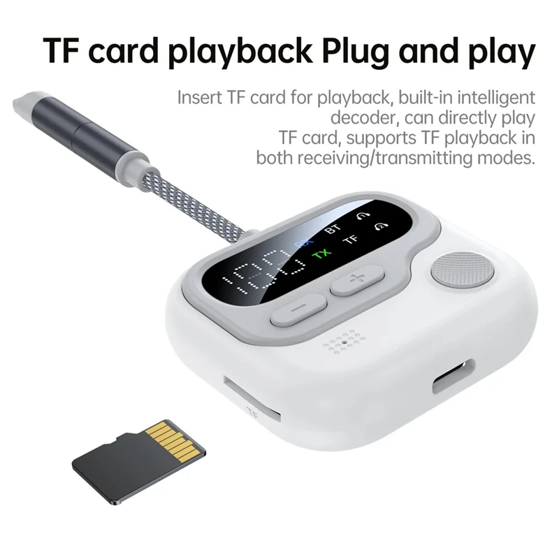 ABSQ-Flugzeug Bluetooth-Adapter Bluetooth 5.4 Sender 3,5 mm AUX HIFI HD Low Latency Flugzeug Drahtloser Bluetooth-Adapter