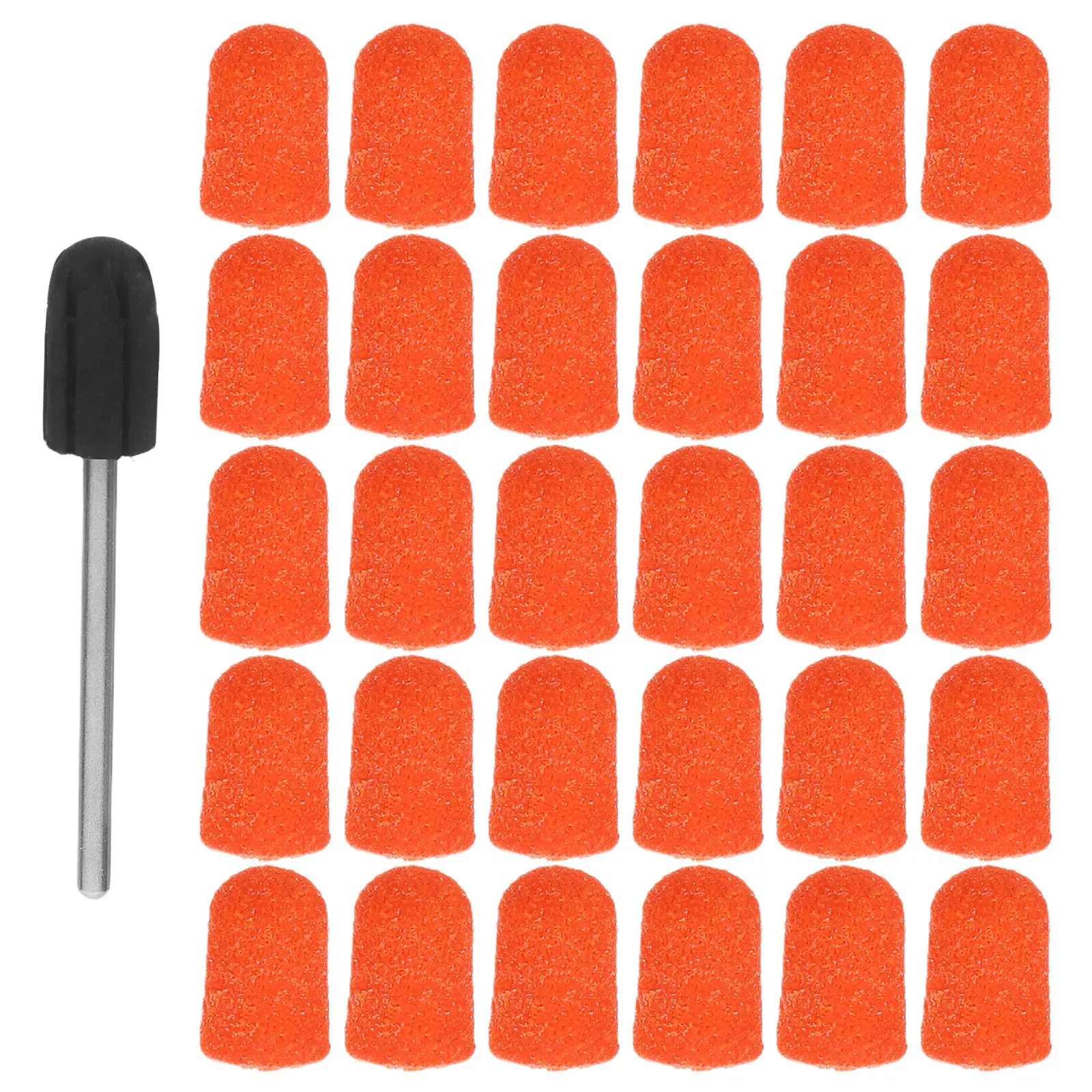 30Sets Foot Sander Sanding Cap 7Mm Fabric-Based Dead Skin Remover for Callus Removal Pedicure Manicure Nail Drill Grinding Tool