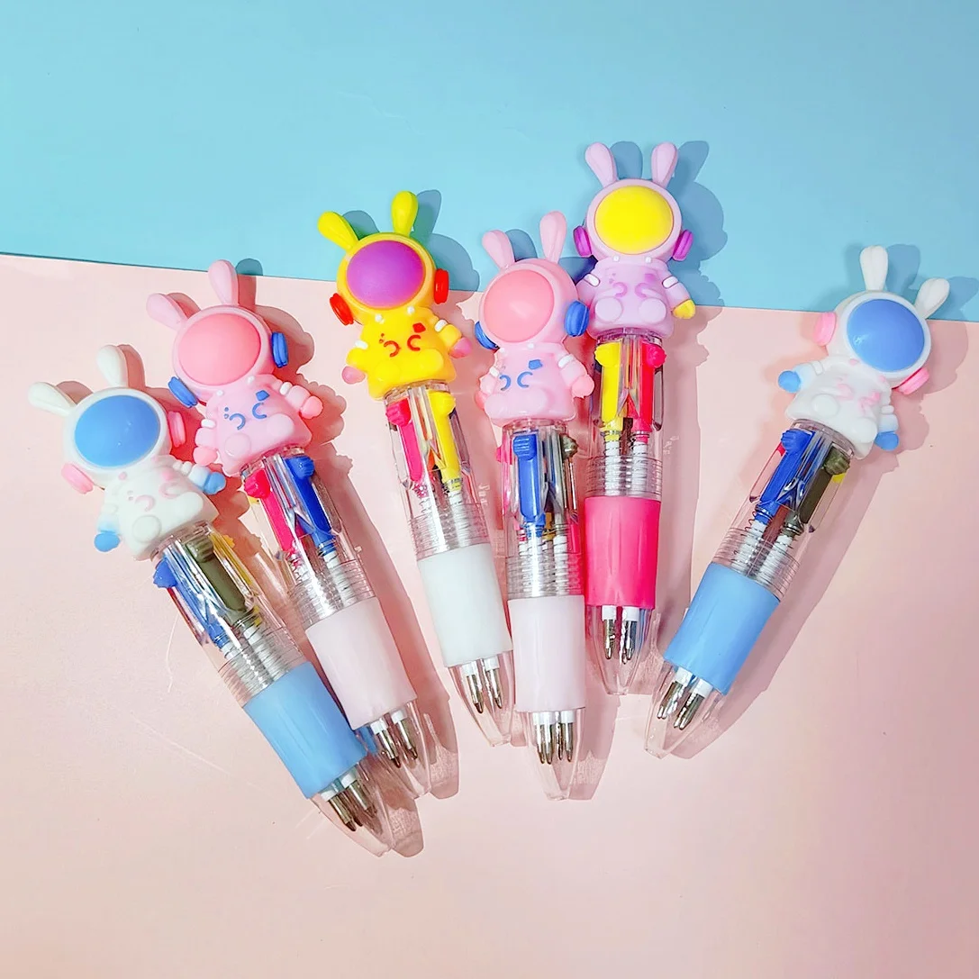 Imagem -05 - Cute Cartoon Mini Color Ballpoint Pen Coelho Kawaii Cão Urso Unicórnio Canetas Pony Girls Presentes de Papelaria Kids School 20 Pcs por Lote