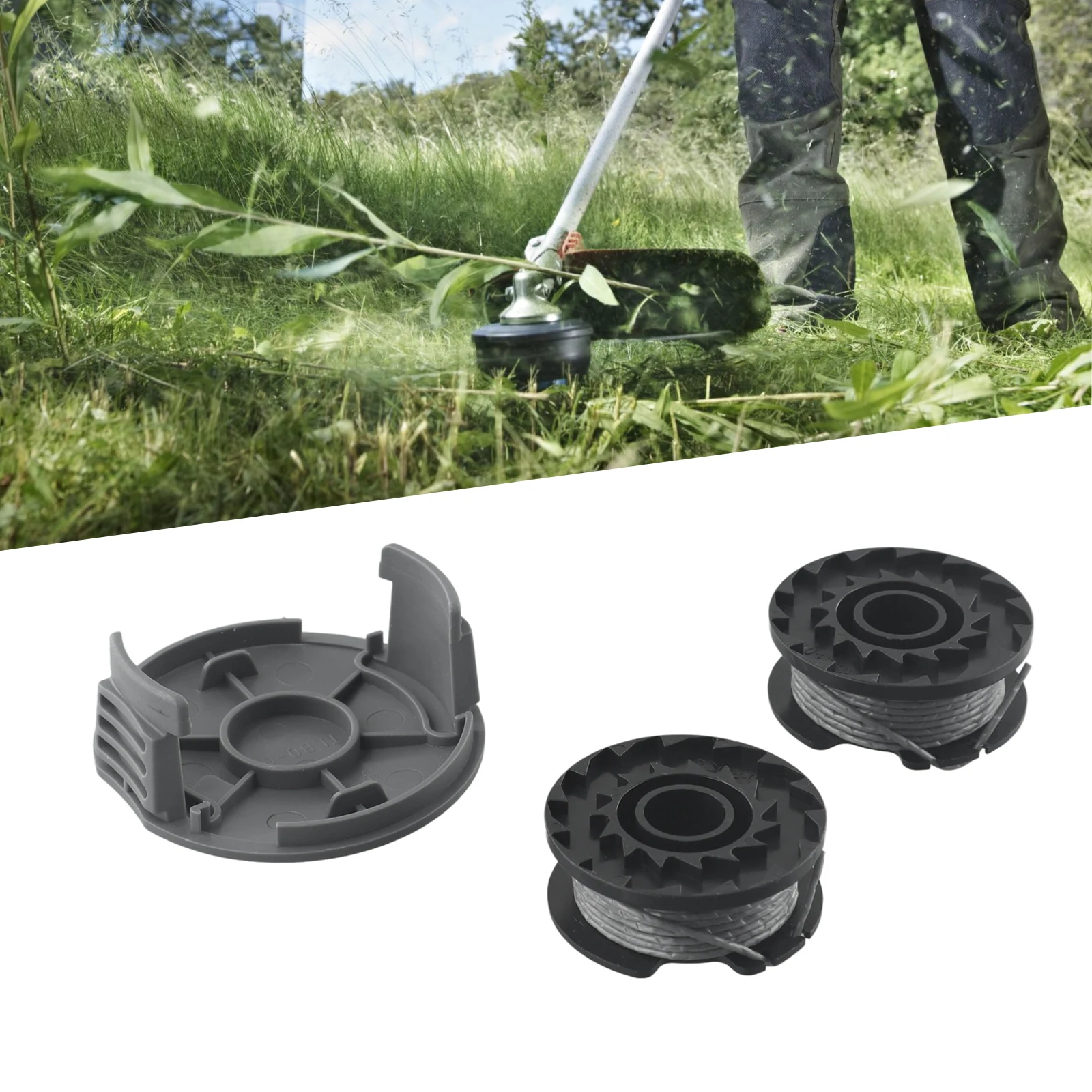 Grass Trimmer Line Reel 0.6 Mm And Spool Cover Set F016800569 F016800385 F016F05320 For Easy Grass 23 26 18 18 230 18 260 18 26