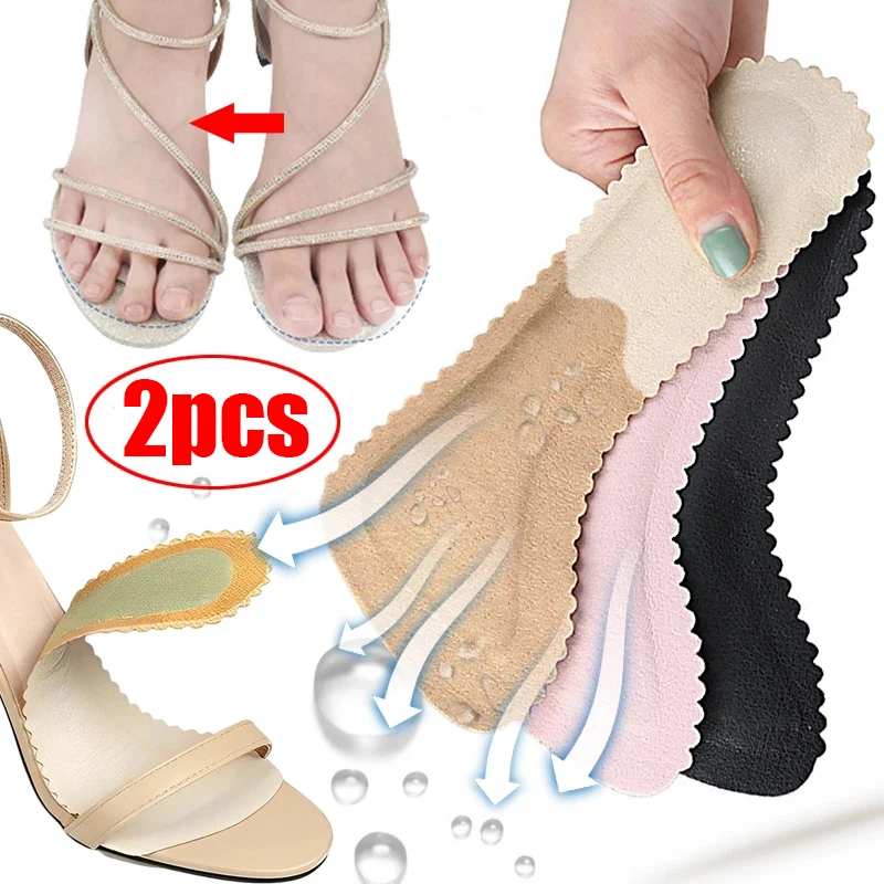 2pcs Invisible Soft Bottom Anti-Skid Half Size Pad High Heeled Sandals Anti Abrasion Seven Point Pad Self Adhesive Pu Pad Summer