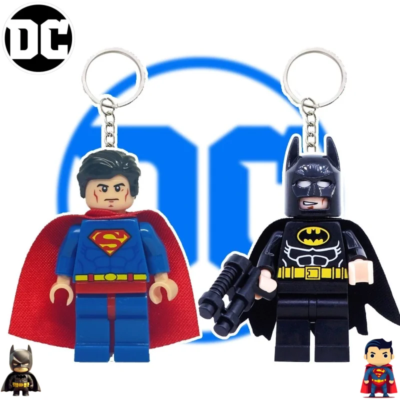 

DC Бэтмен Супермен креативный анимированный мультфильм головоломка строительный блок фигурка пластиковая игрушка модный декоративный брелок кулон