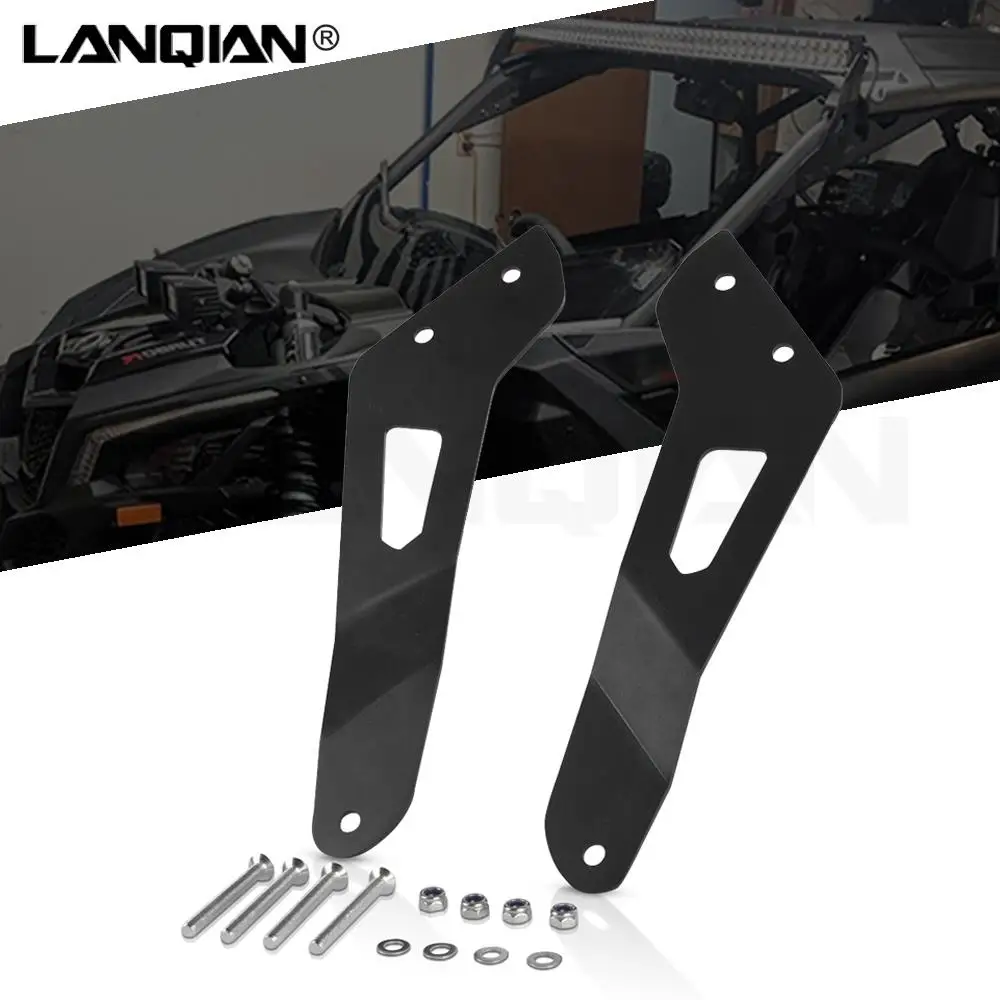 All-terrain vehicle LED Light Bar Mounting Brackets Upper Roof Brackets For Can-Am Maverick X3 2017 2018 2019 Accessories