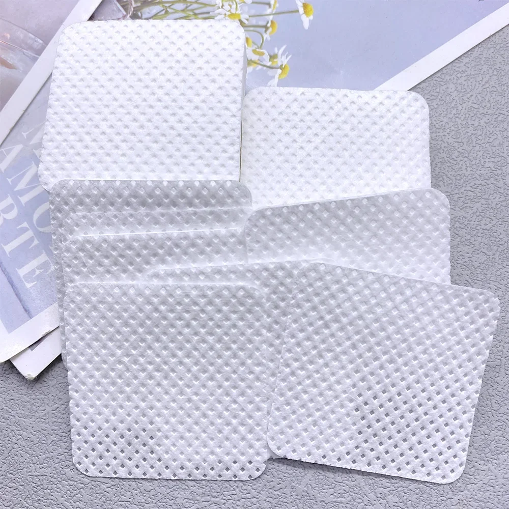 100 個新しいワイプ紙綿まつげ接着剤リムーバー接着剤ボトルの口を拭く詰まりを防ぐ接着剤クリーナーパッド