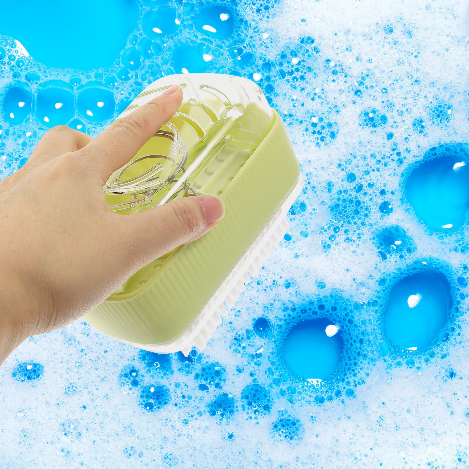Multi-Functional Foaming Soap Box with Brush Roller Hands-Free Lather Generator Sturdy Soap Holder Locking Mechanism Easy Clean