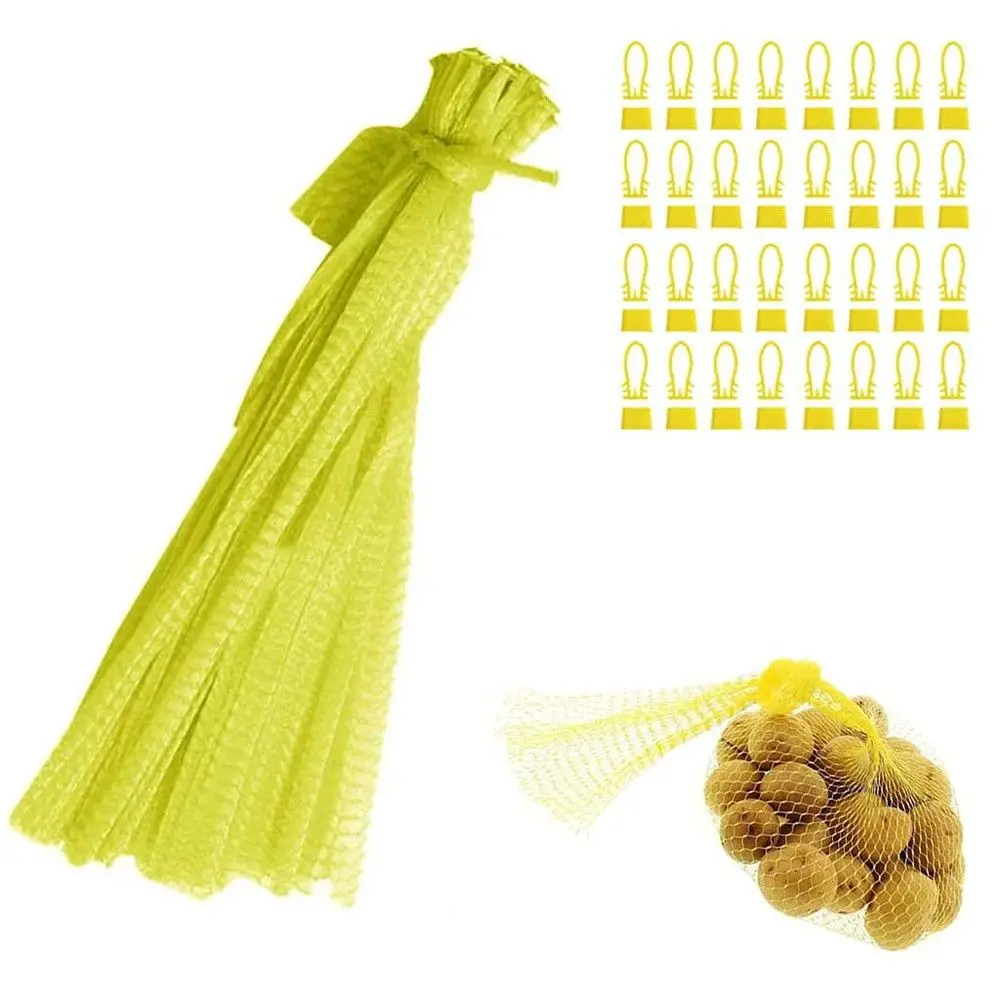 100pcs Egg Hatching Bags Strong Stretchable Plastic Mesh Bag Reusable for Vegetables Fruits Toys 15 inch
