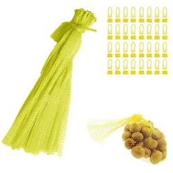 100pcs Egg Hatching Bags Strong Stretchable Plastic Mesh Bag Reusable for Vegetables Fruits Toys 15 inch