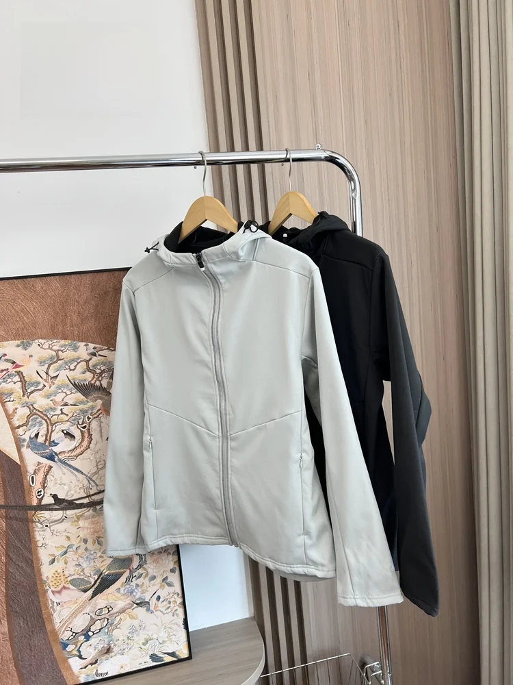 Men's Autumn Winter Fce Lined Hooded Jaet Waterproof Windproof Warm Ceiling Soft ell Coat Faion Urban Sle Long Sve