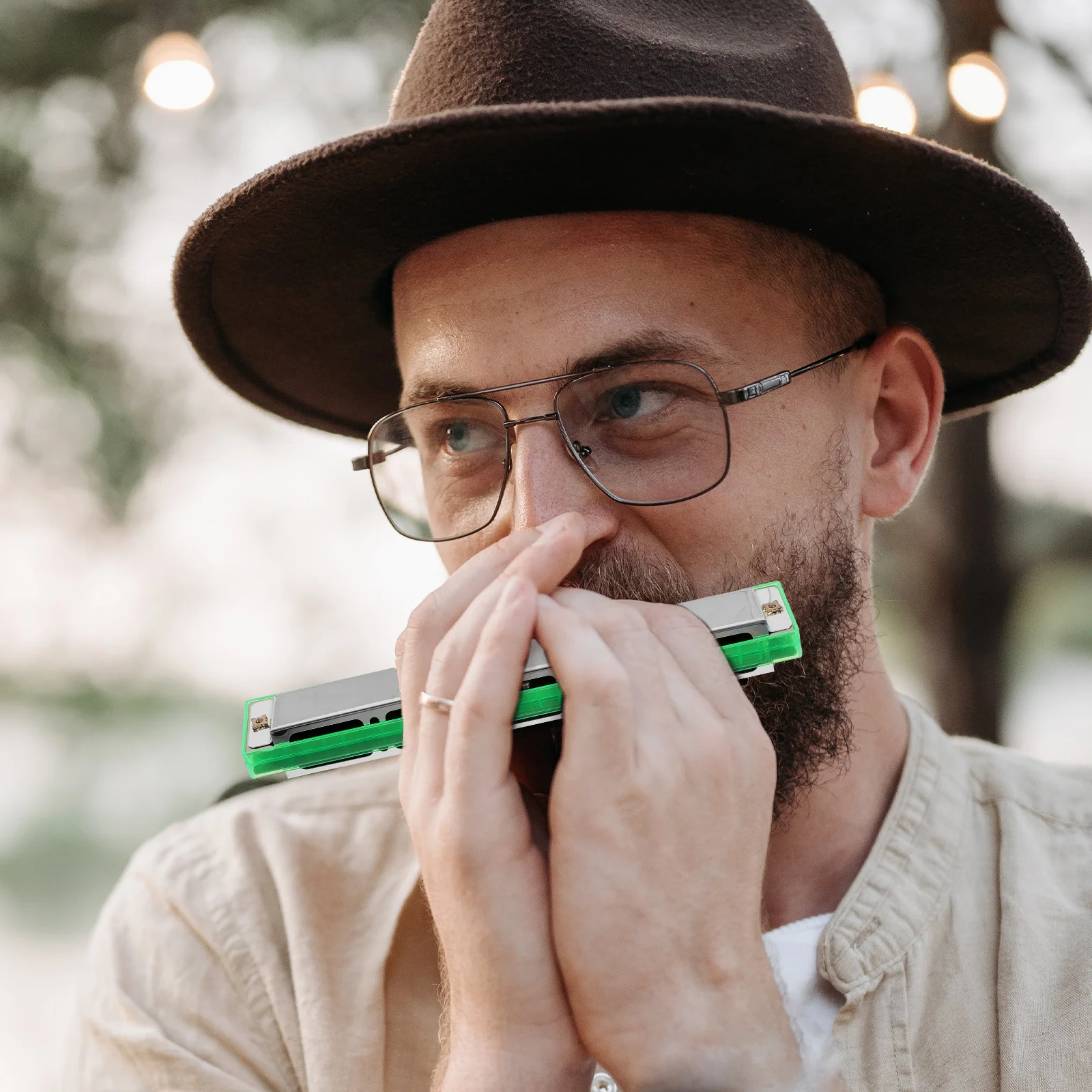 

24 Hole Harmonica Made of Premium ABS Strong Build for Classical Country Rolling Music Ideal for Advanced Ambitious Players