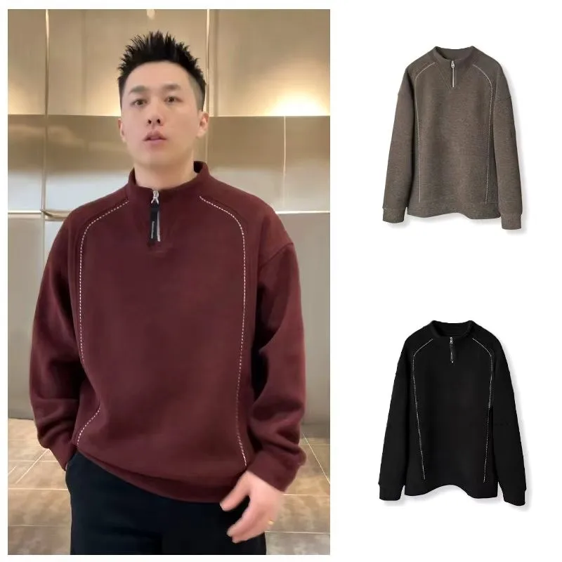 

Утепленная толстовка с капюшоном и воротником на молнии для мужчин и женщин, однотонная, с длинными рукавами, теплая, надеваемая через голову.