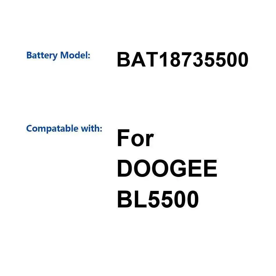 

Надежный аккумулятор для мобильного телефона Doogee BL5500 BAT18735500 5500 мАч, долговечный