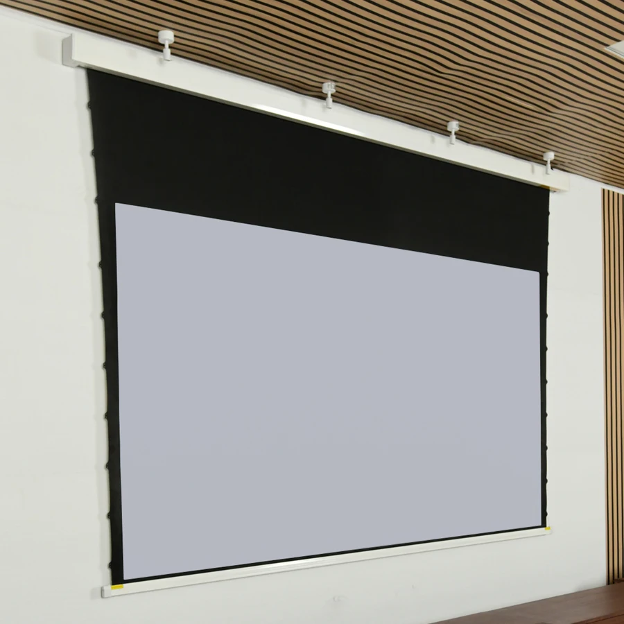

SCREEN PRO 4K Motorized Tension Projector Screen 84-120 Inch 3C Anti-Speckle Projection Screen for RGB Triple-Laser Projectors