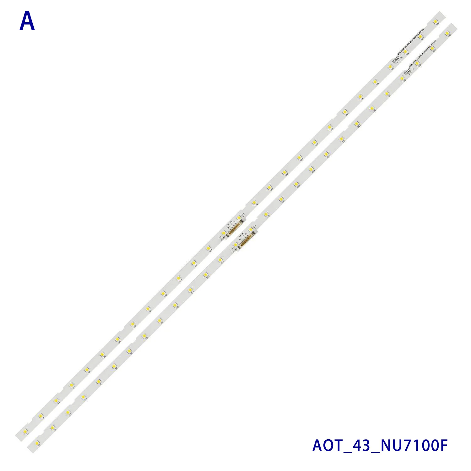 Strip Lampu Latar LED untuk Samsung UE43NU7105K UE43NU7100U UE43NU7099U UE43NU7090S UE43NU7022K UE43NU7020W UE43NU6025K