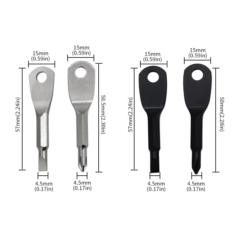 مفك براغي فيليبس مشقوق محمول، حلقة مفاتيح متعددة أداة إصلاح الجيب الصغيرة #6