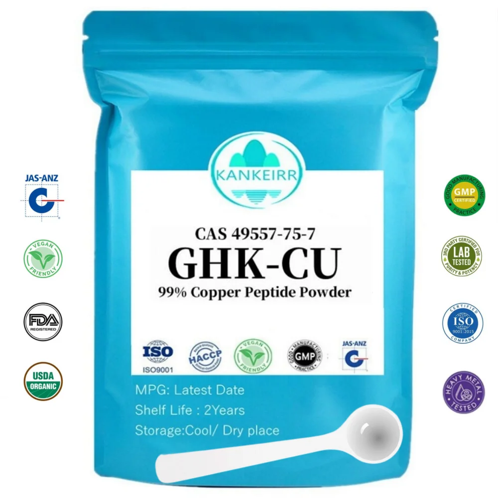 99% Cosmetics GHK-Cu Peptides Powder, Copper Peptide CAS 49557-75-7 [Latest Product]