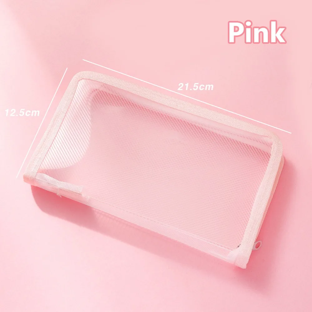 

Высокое качество A6 сумка для хранения купюр на молнии дизайн большой емкости пенал прозрачный саржевый органайзер для канцелярских принадлежностей школьный офис