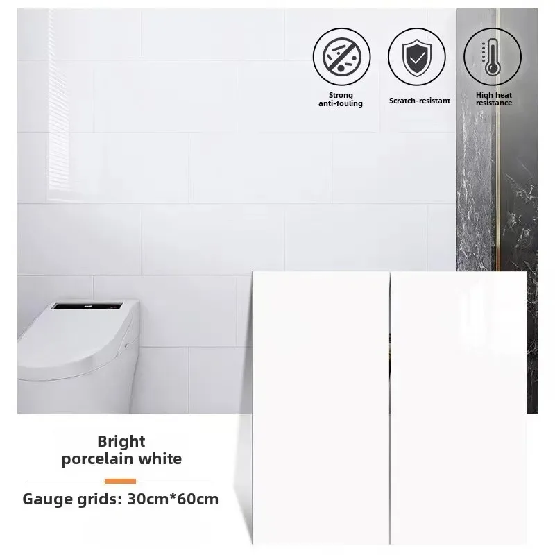 Marble PVC Wall Sticker 30cmx60cm 10-20pcs Self Adhesive Waterproof Stain Resistant Removable Wallpaper Living Room Kitchen