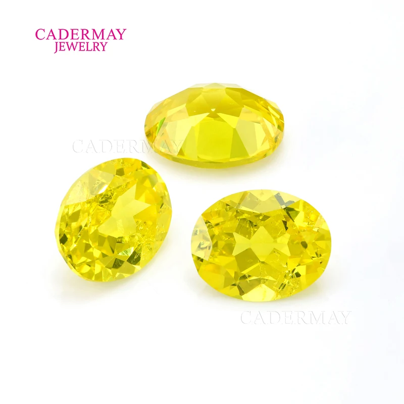 

Lemon Yellow YAG Gemstone Inclusions 7x9mm Oval Shape Synthetic Yellow Yttrium Aluminium Garnet Loose Stones For Making Jewelry