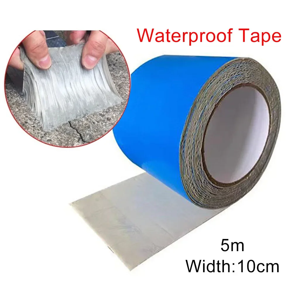 

10x500cm Roof Butyl PE Waterproof Sealing Tape Strong Adhesive Sealing Tape For Crack Repair Anti-Leakage Kits -40 ℃ To 260 ℃