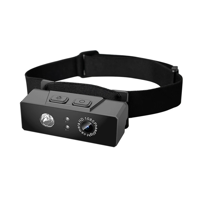 B34B-Head-Mounted Camera 1080P HD Mobile Rechargeable Headlight Sensor Light Recorder For Camping And Outdoor Sports