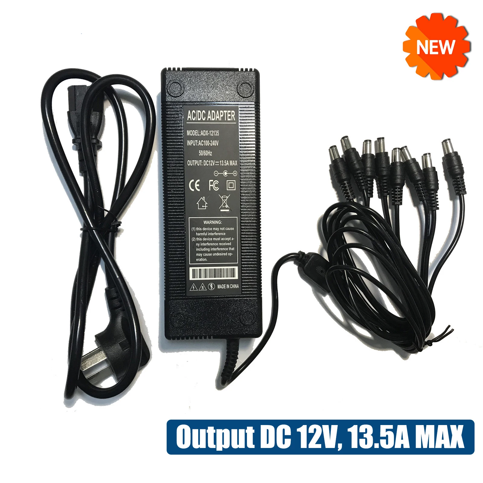 12V 10A 13.5A Multi-head Power Adapters13.5A 8 outputs DC Output Power Adapter Suitable For Cameras Hard Disk boxes Sata cable