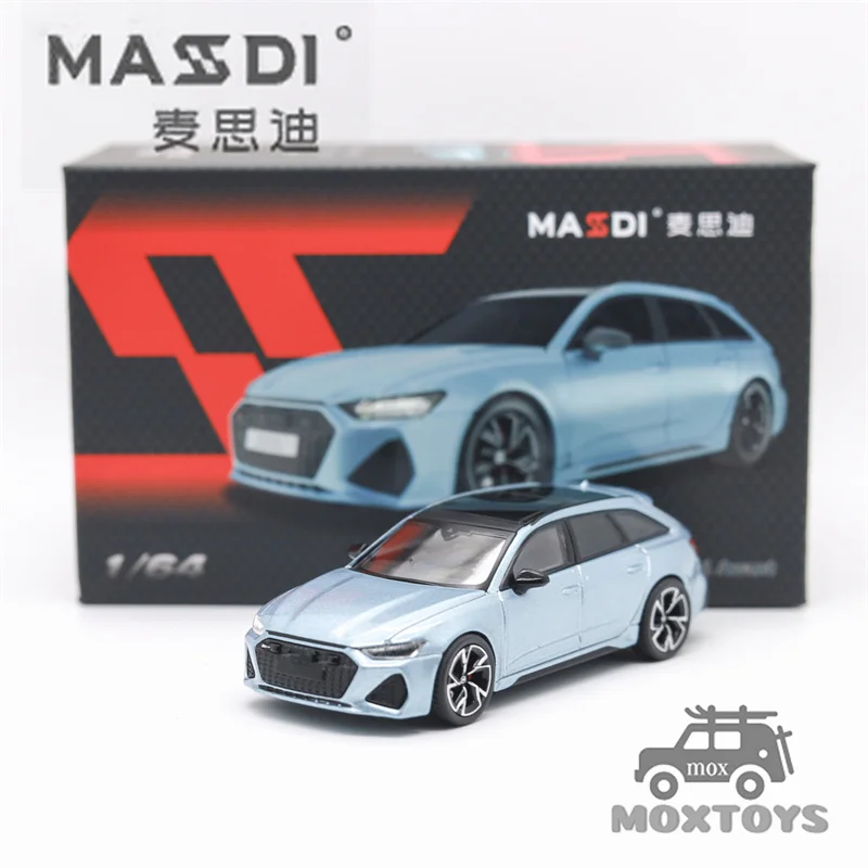 

MASDI 1:64 RS6 Avant Ice Blue AD4107 Литая под давлением модель автомобиля ПОДАРОК
