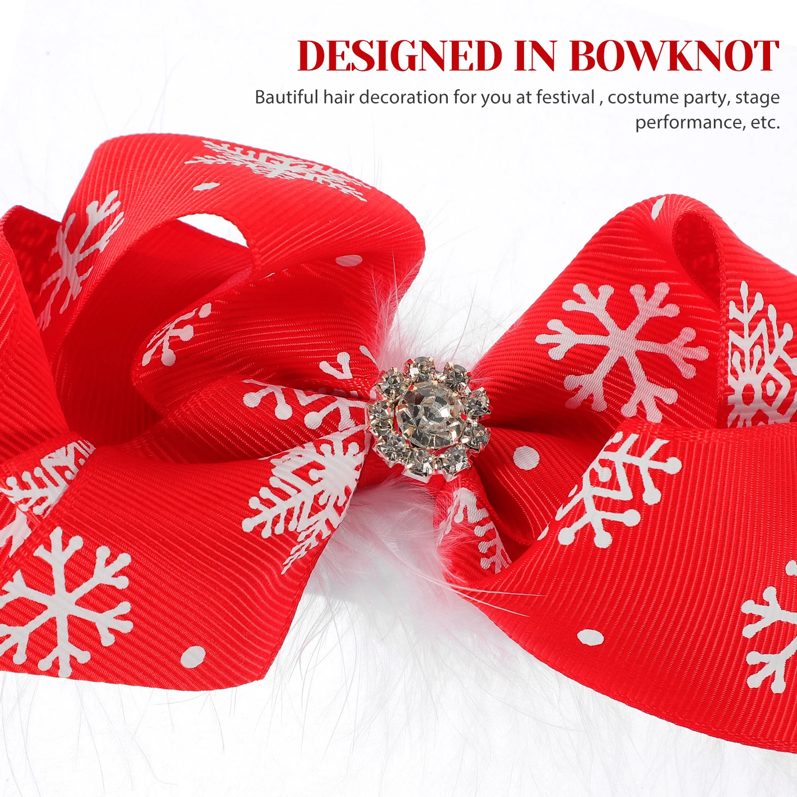 

1Pcs Bowknot Headband Durable Snowflake Christmas Hair Band Girls Headband for Kids Stage Party and Daily Wear