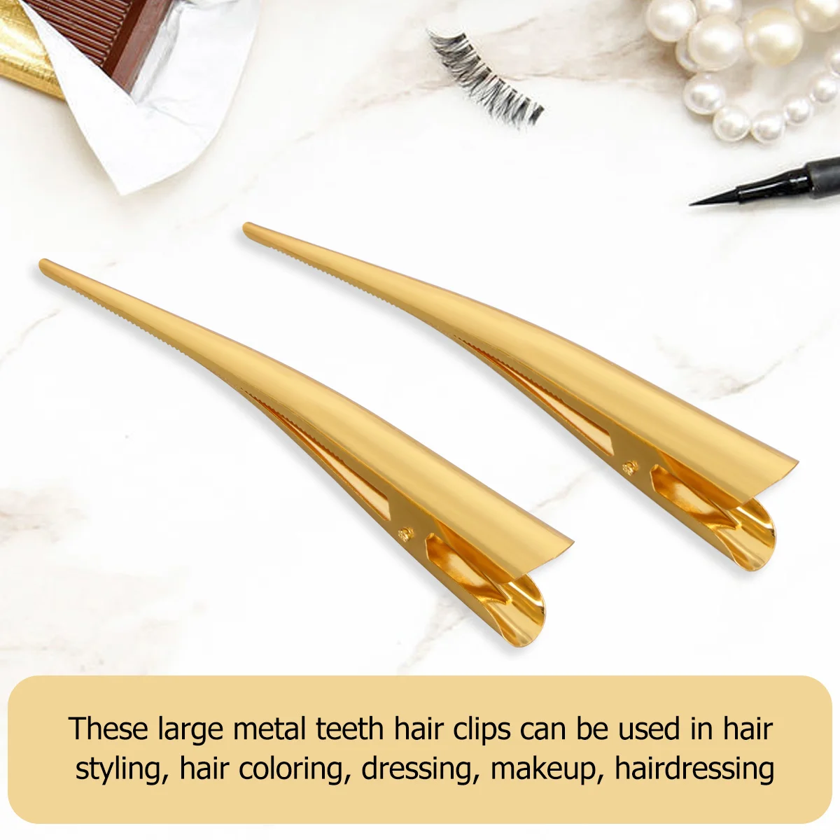 

12Pcs Large Metal Hair Clips Rustproof Salon Hairpin for Hair Sectioning Styling Non Slip Professional Hairdressing Tool