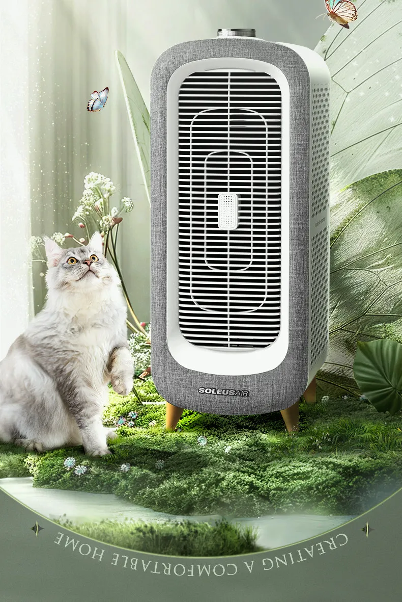 Pet Cat Hair Air Purifier, Suction Cat Hair Floating Hair Deodorization, Odor Removal, Allergen Removal
