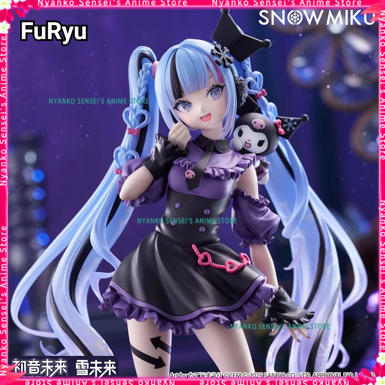 Pre-Sale FuRyu Hatsune Miku Snow Miku × Kuromii Anime Prize Figure Model Toy Doll Gift Desktop Ornament Trendy Collectible