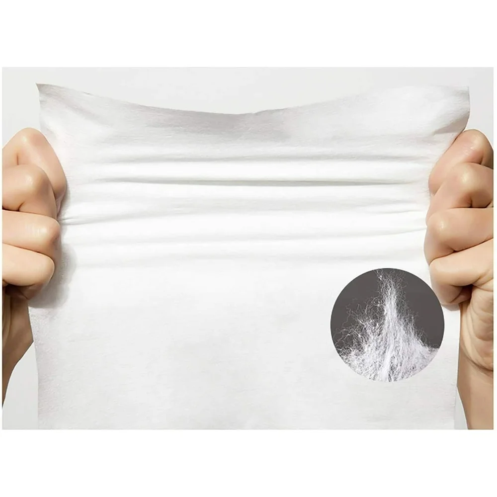 مناديل الوجه القطنية 100% فائقة النعومة 200 مللي متر × 200 مللي متر 100 ورقة صندوق خفيف لا يسبب الحساسية متين رطب وجاف للاستخدام متعدد الأغراض