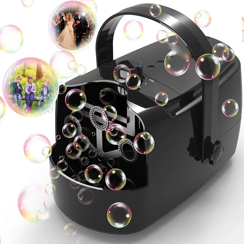 

Portable Bubble Maker Automatic Blower Outdoor Indoor Party Bubble Machine Children