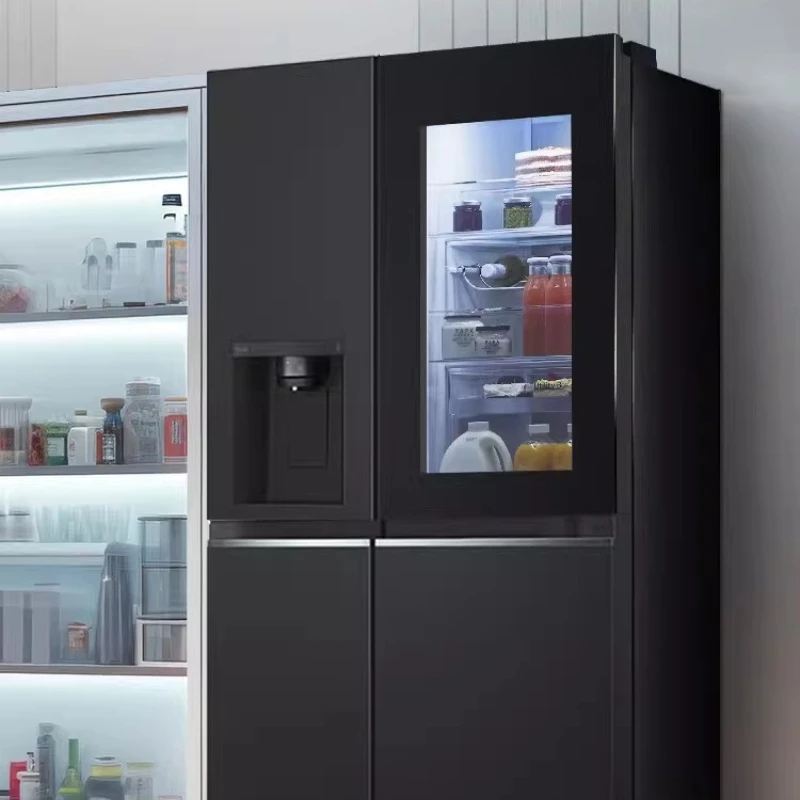 Large Capacity 635L Intelligent Frequency Conversion Ice Machine Refrigerator Door Perspective Window
