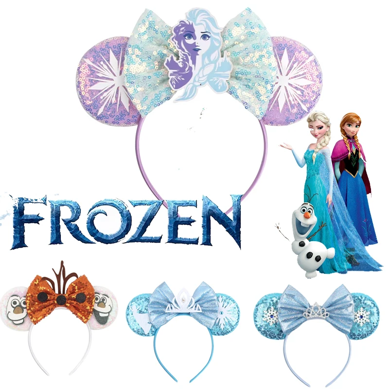 Disney Cartoon Olaf Headbands for Kids Cute Snowman Ears Hair Accessories Women Elsa Frozen Hairband Girls Cosplay Headwear Gift