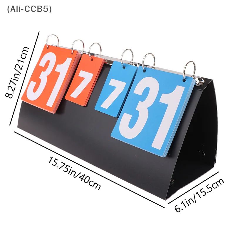 Desktop Scoreboard 6-Digit Scorekeeper Portable Sports Competition Score Indicator for Basketball Table Tennis