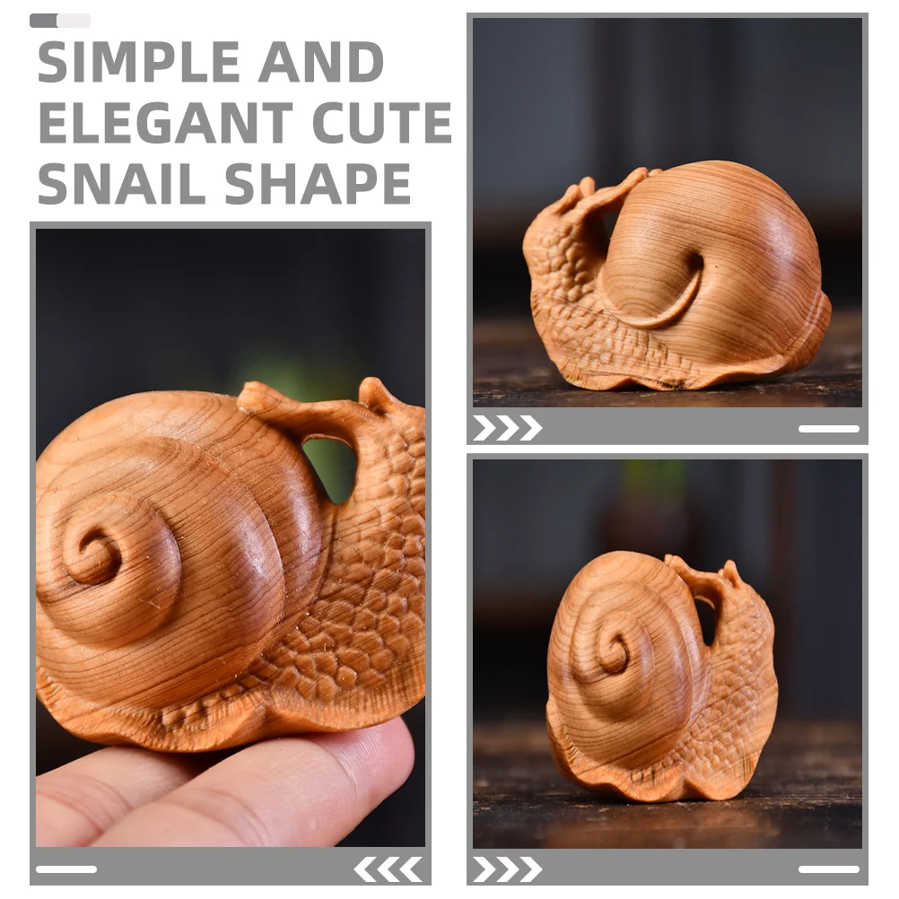 خشبية الحلزون تمثال تشغيل الحلزون تمثال الحيوان الديكور اليد منحوتة الخشب منحوتة حديقة تمثال جميل ديكور المنزل للمكتب