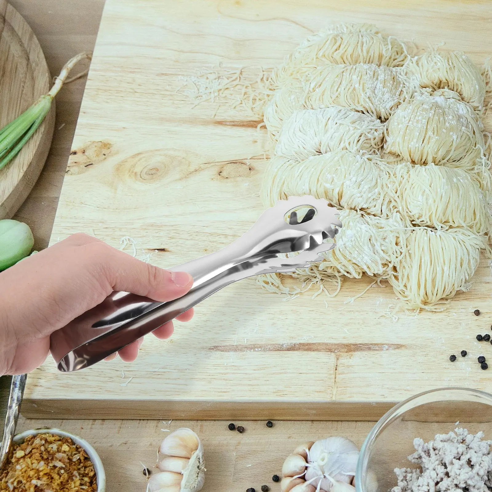 Pasta Measuring Tool - Stainless Steel Spaghetti Serving Set Ergonomic