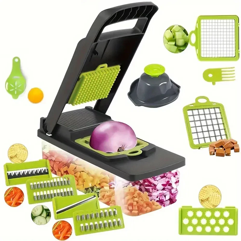 

Portable Vegetable Cutter Shredder Multifunctional Slicer Potato Chopper Carrot Grater Reusable Fruit Veggie Cutting Tool