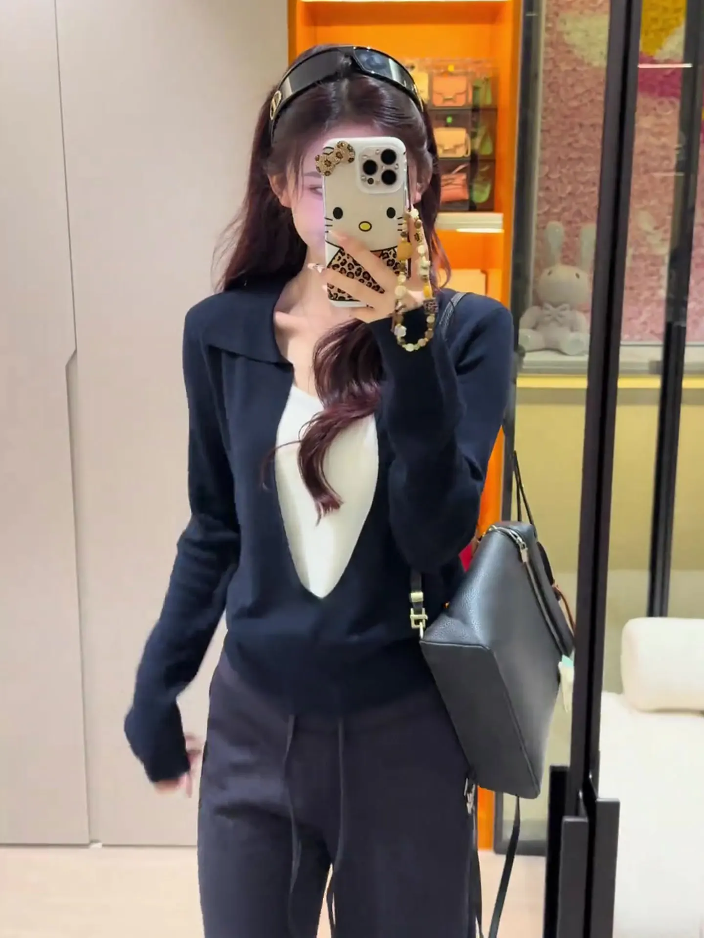 

Женская облегающая вязаная кофта с длинным рукавом, базовый слой, дизайн с цветовыми блоками, модная осенняя кофта