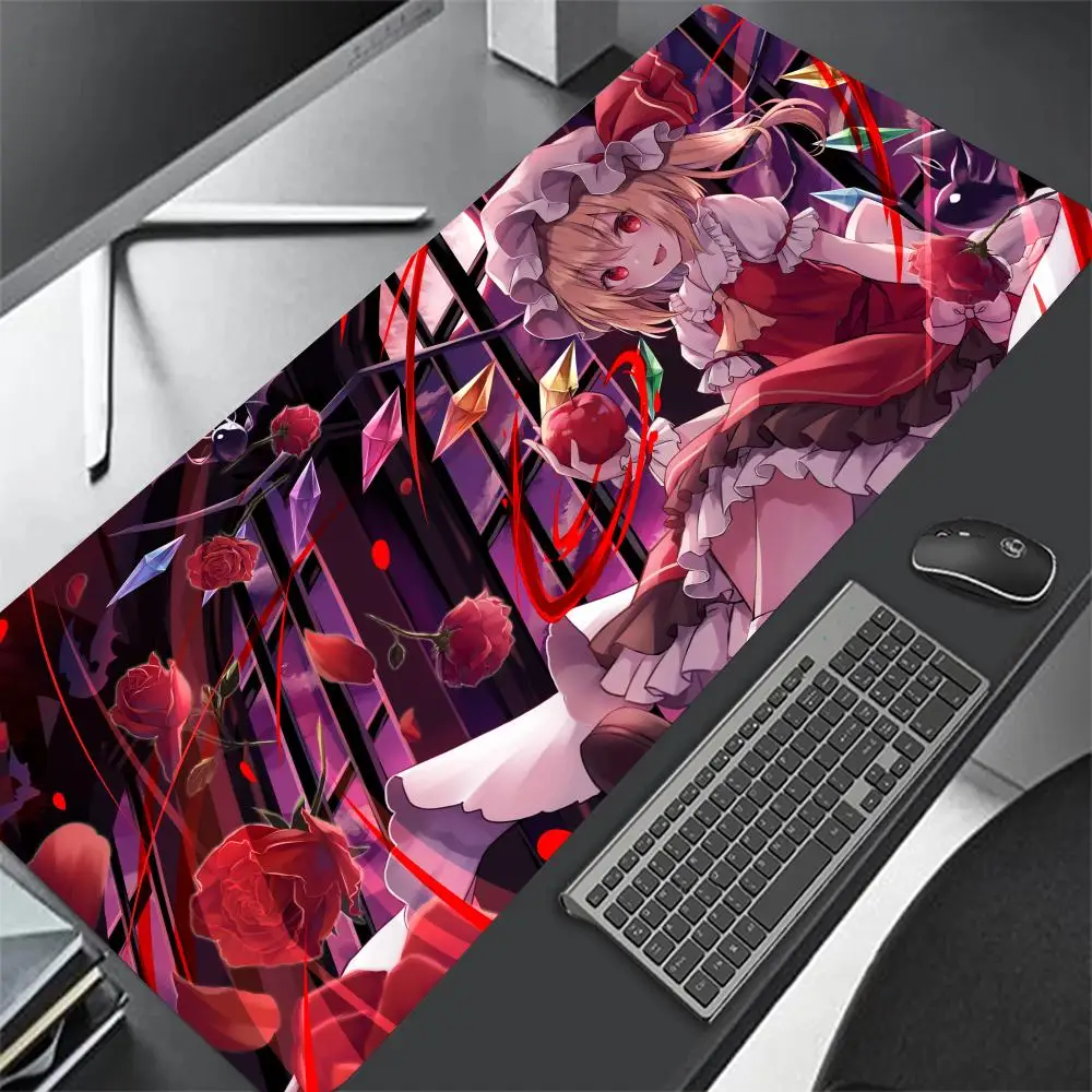 Touhou Project Tōhō Purojekuto Flandre Scarlet Anime Mousepad Large Gaming Mouse Pad LockEdge Thickened Computer Keyboard Table