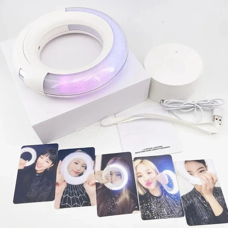 Fashion Kpop Lightstick Round Hand Lamp Concert Lamp Hiphop Party Flash Fluorescent Light Stick Fans Collection Toys Gifts