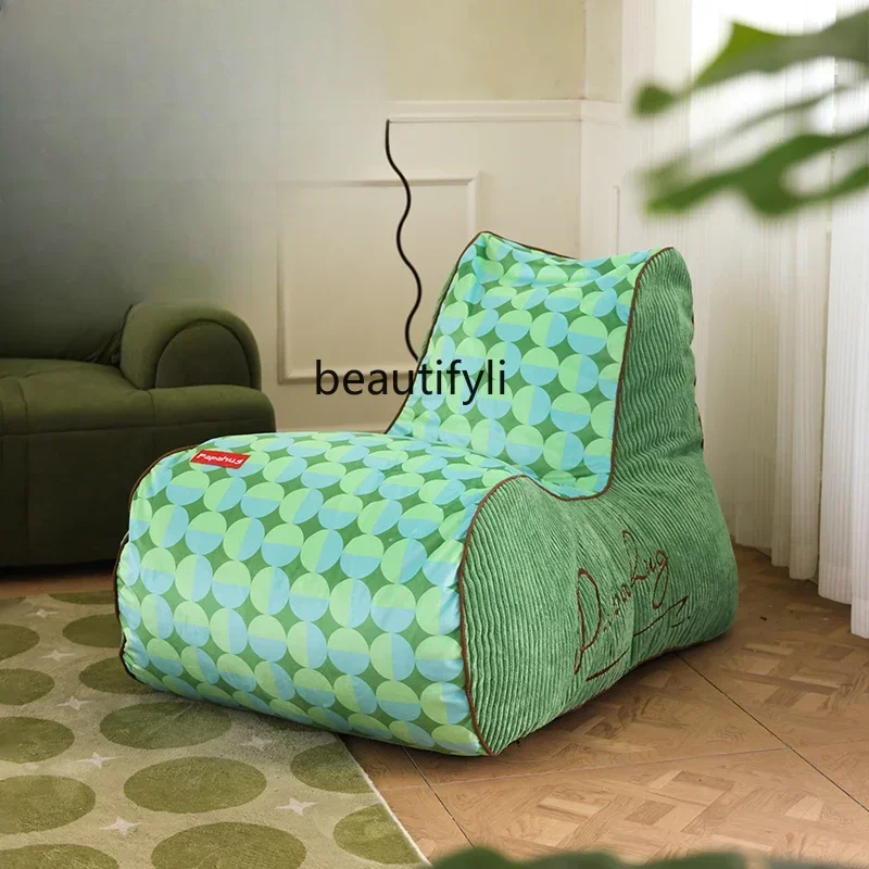 

New Light Luxury Medieval hippie sofa reclining and sleeping leisure chair bean sandbag tatami one person large backrest