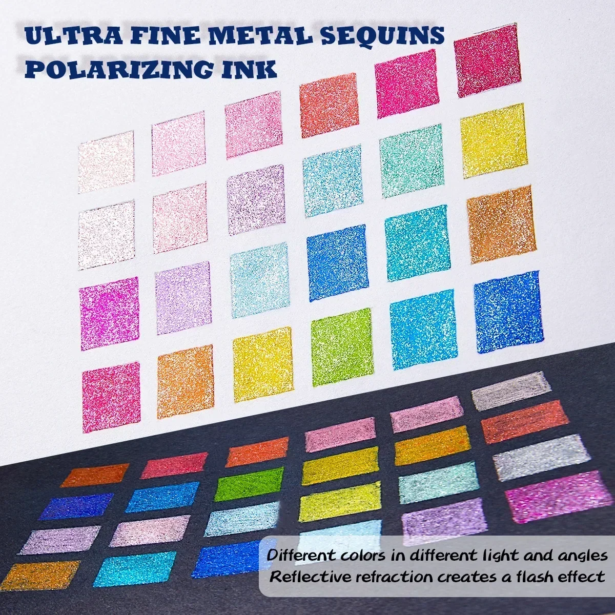 قلم جل Super Flasheffec، أقلام جل لامعة متنوعة الألوان الزاهية لكتب التلوين للبالغين، أقلام تلوين 1.0 مم