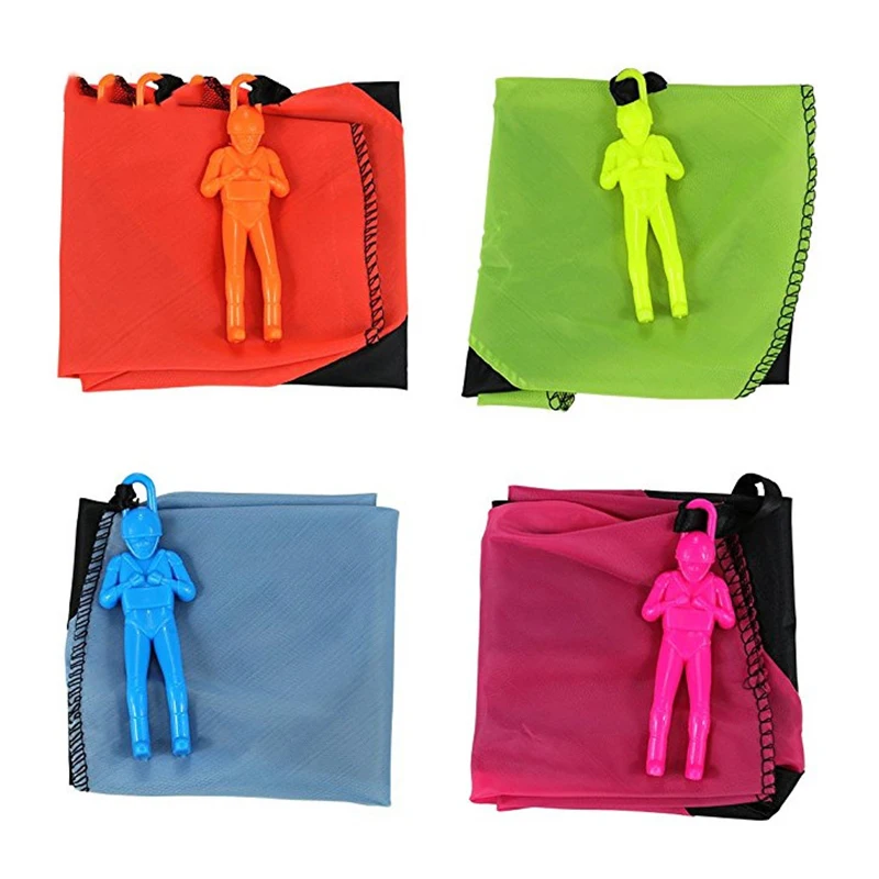 Mini Parachute à Lancer à la Main pour Enfant, Jouet avec Figurine de Soldat, Jeu de dehors Amusant en Plein Air