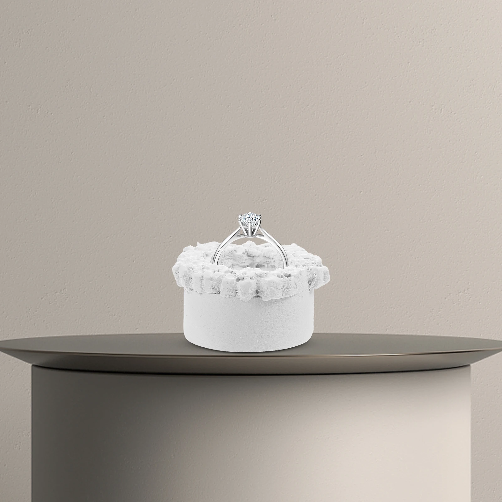 

Gypsum Jewelry Stand Ring Display Rack Holder Mini Organizer Rings Plaster Earring Pedestal for