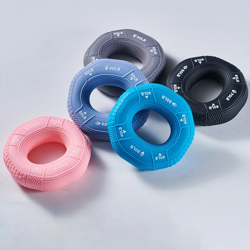 Octagonal Silicone Grip Ring Arm Muscle Strength Rehabilitation Training Fitness Equipment Hand Ball Sports Accessories Supplies