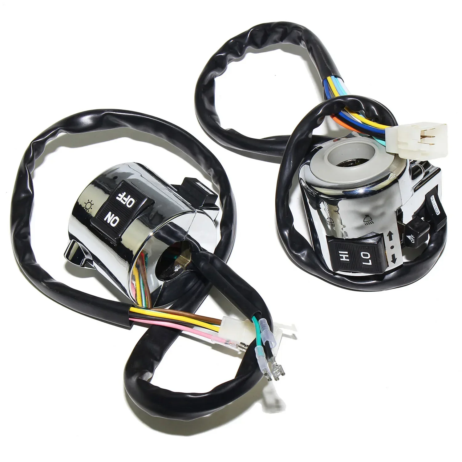 

Right and Left Side Chrome Plated Control Switch FIT For GY6 Moped Retro Scooter 50cc 125cc 150cc